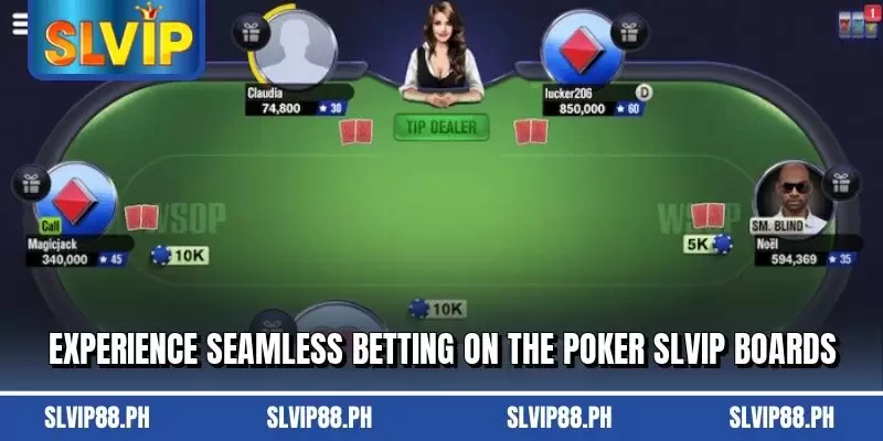 Experience seamless betting on the Poker SLVIP boards