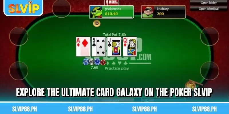 Explore the ultimate card galaxy on the Poker SLVIP