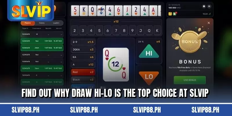Find out why Draw Hi-Lo is the top choice at SLVIP