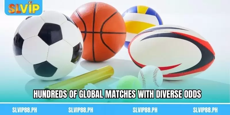 Hundreds of global matches with diverse odds